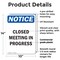 Signmission Closed Meeting In Progress, 10 in W x Rectangle, Plastic OS-2PACK-NS-P-1014-V-10680 - alternate 8